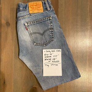 Vintage Levi's 505 Jeans 28x28 tag 29x30